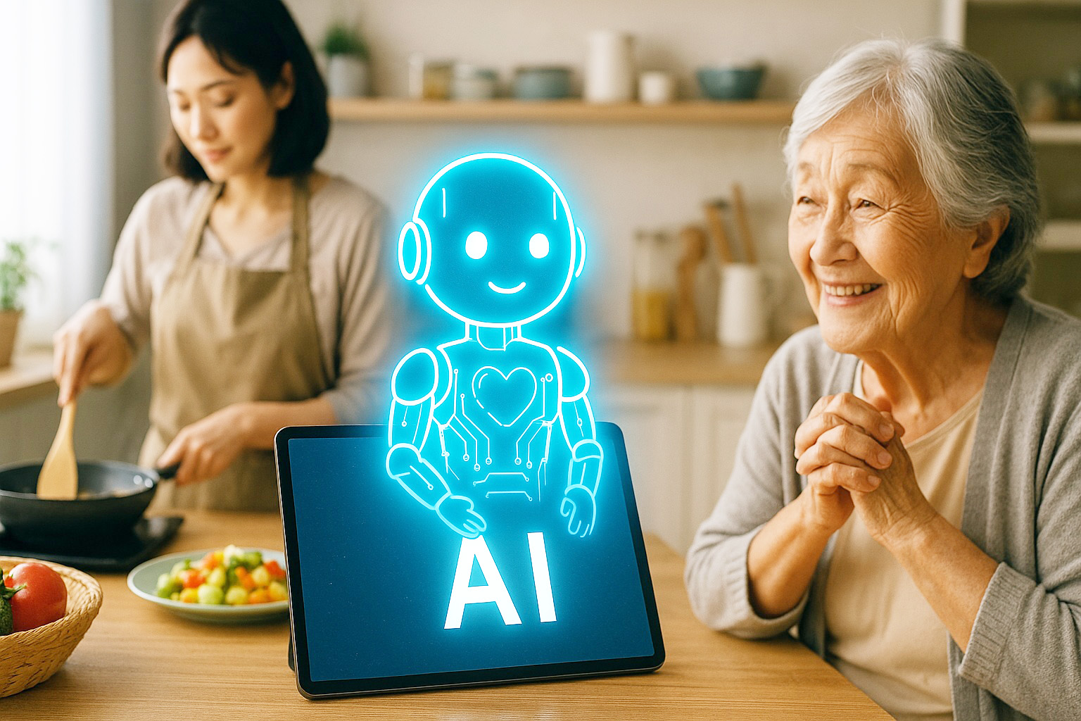 AIアシスタントが家族化！冷蔵庫＆おばあちゃん口癖で心に寄り添う